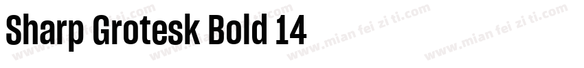 Sharp Grotesk Bold 14字体转换
